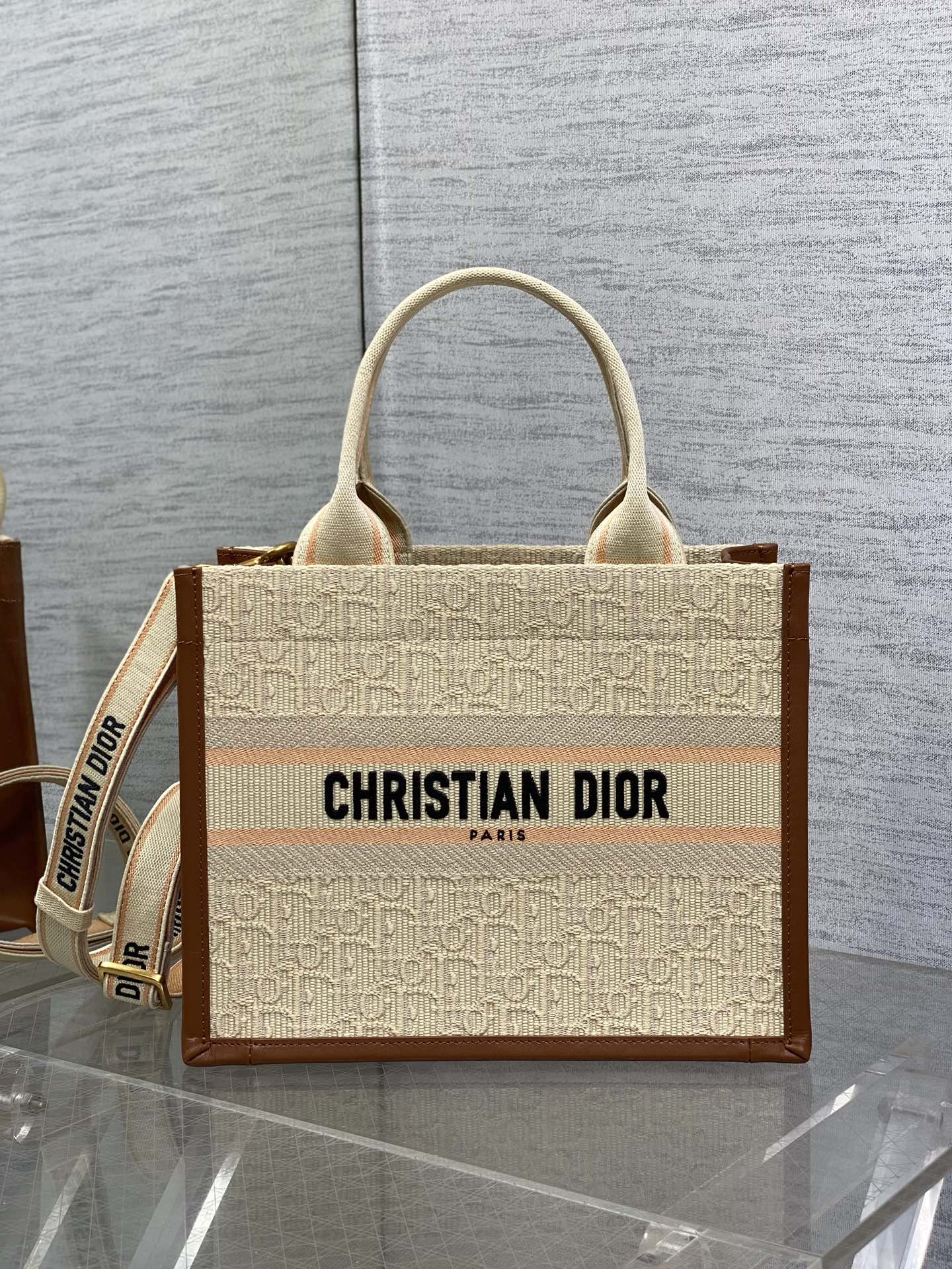 Dior Embroidered Tote Small