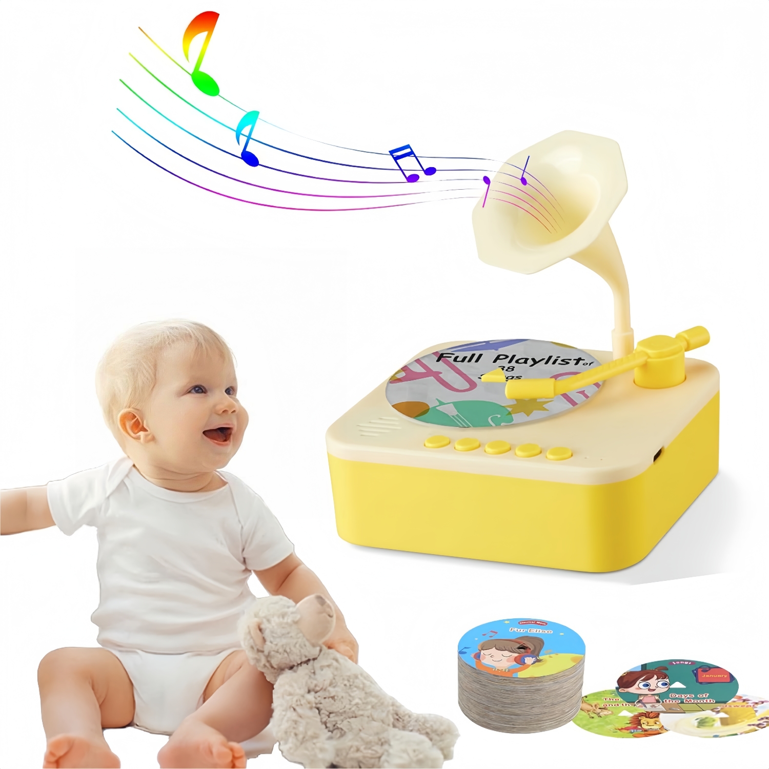 🏆Flash Sale⚡Kids Phonograph with 96 Cards
