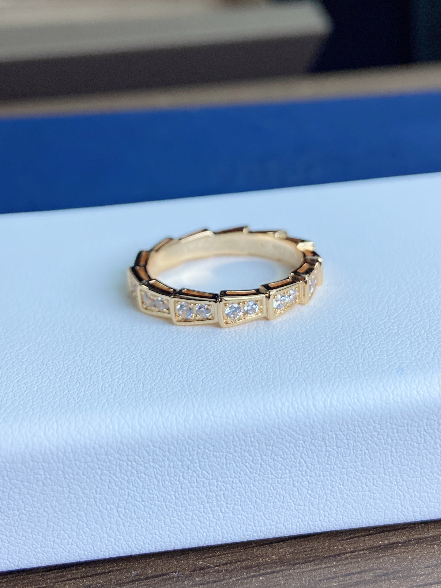 Bulgari diamond snake bone ring