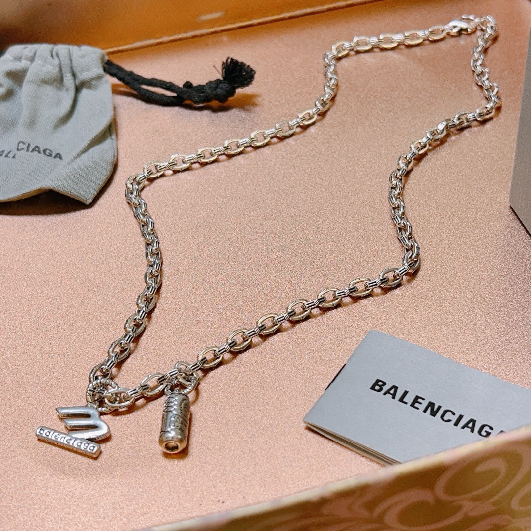 Balenciaga Letter E Chain Vintage Necklace