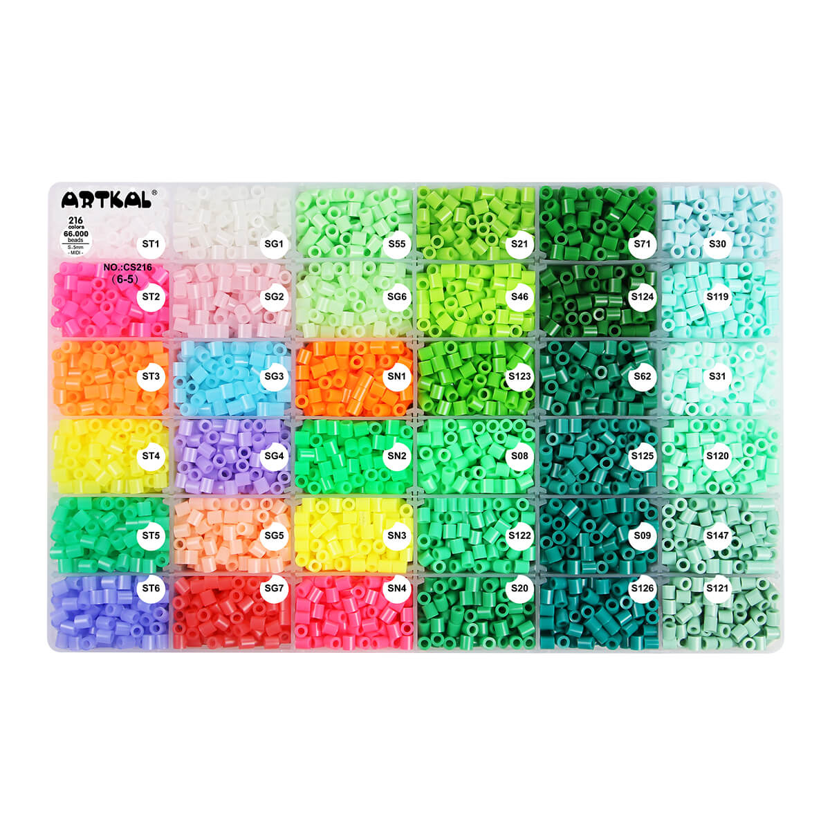 (216) Full Colors Box Set S-5mm Midi Artkal beads CS216 (Excludes 2024 new colors)