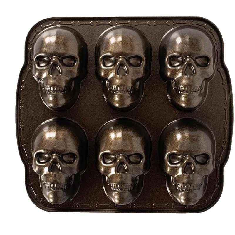 Halloween Bakeware-Haunted Skull Cakelet Pan