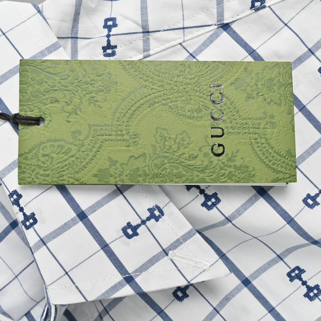 Gucci 24ss horsebit printed short sleeve shirt