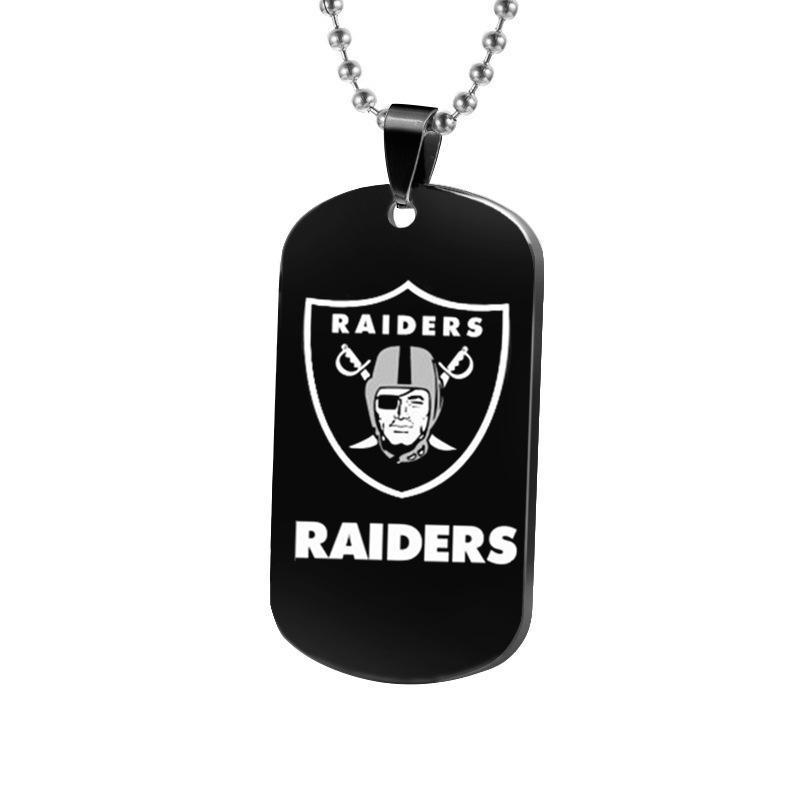 LAS VEGAS RAIDERS TITANIUM STEEL DOG TAG