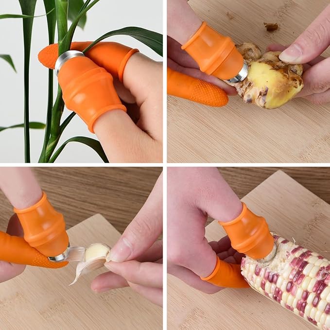 (🎉Flash Sale - 45% Off)Gardening Thumb Knife - Buy 3 Get 1 Free（Each one comes with 5 finger sleeves）