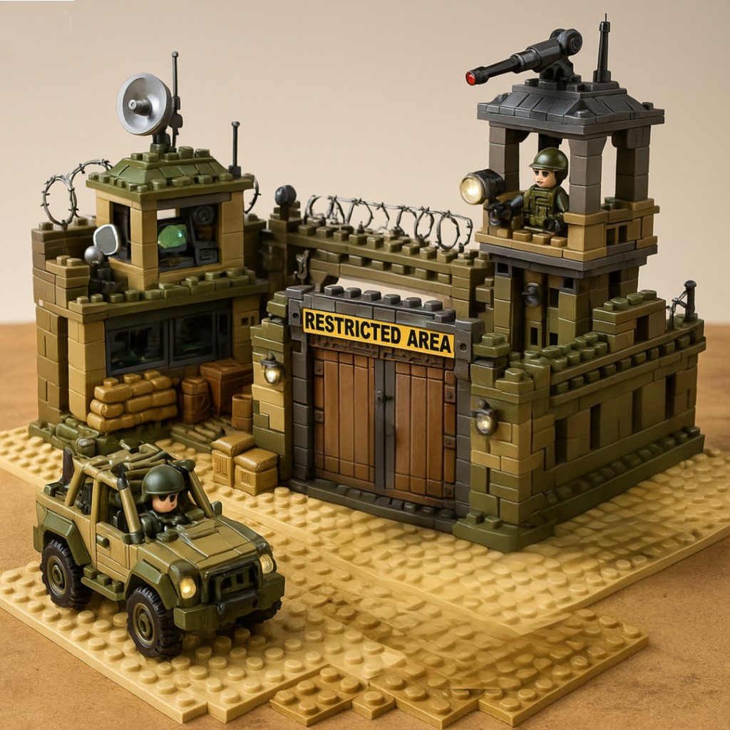 Military building block scene set