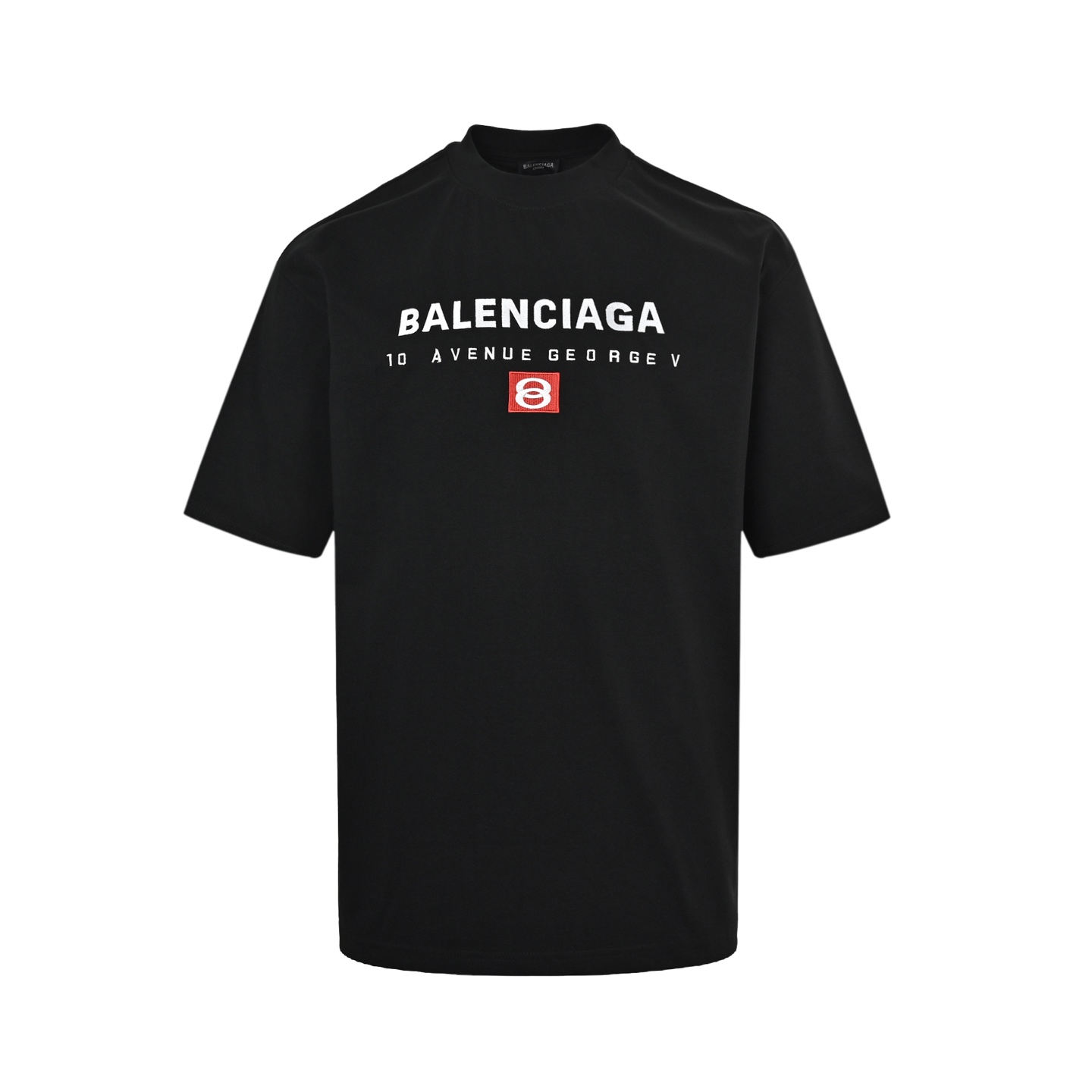 Balenciaga Double Ring Letter Embroidery Round Neck Short Sleeve