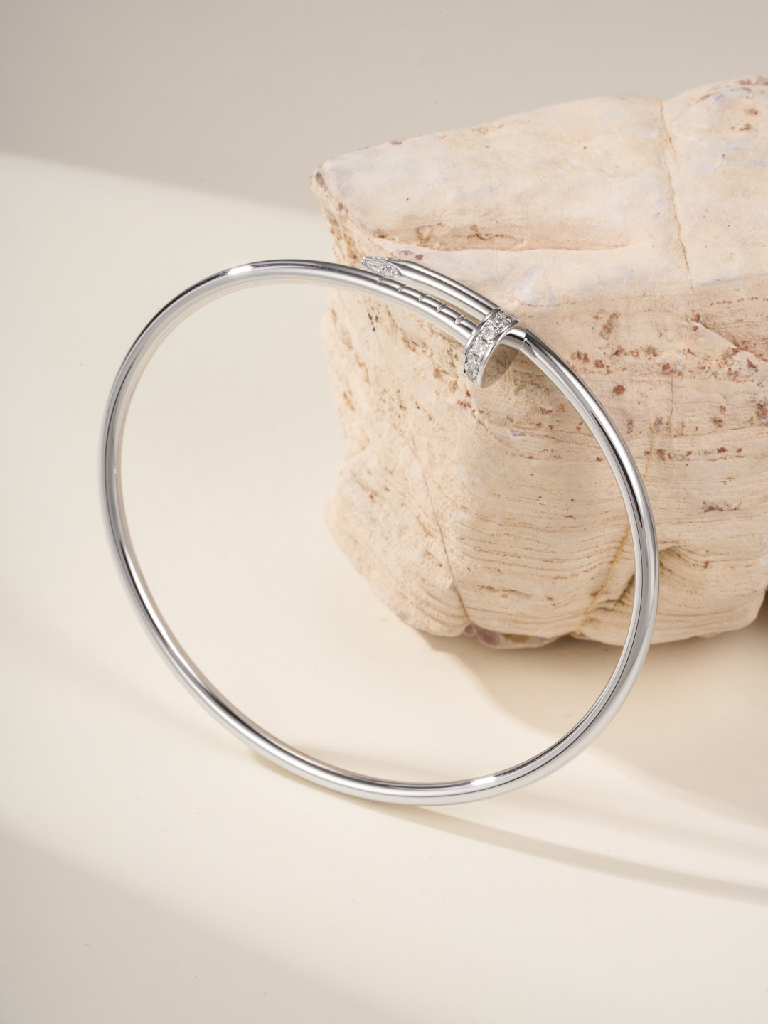 Cartier Head and Tail Diamond Nail Thin Version Nail Bracelet