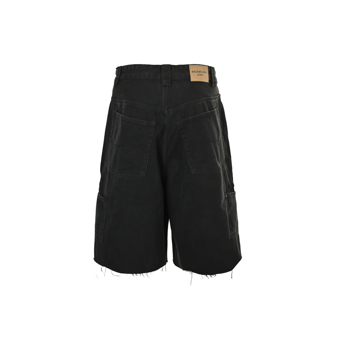 Balenciaga 25ss patchwork lumberjack denim shorts