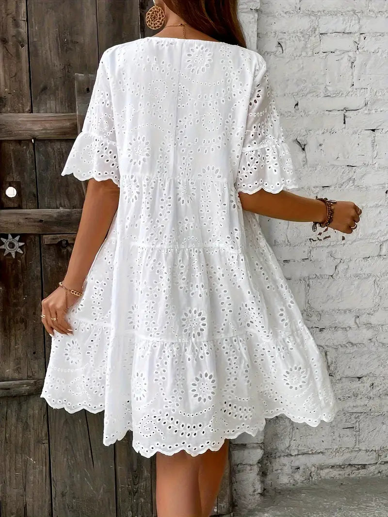 Lace A-Line Mini Dress