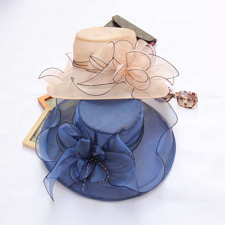 (🔥Last Day Promotion-SAVE 50% OFF)-Elegant Lady Wide Brim Flower Sun Hat - BUY 2 GET 10% OFF