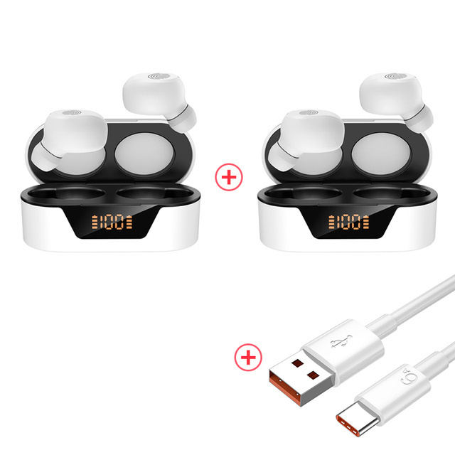 RUSAM BL31 Bluetooth Headset TWS Wireless Headphones Smart Touch Control Game Earbuds Active Noise Cancellation Sport Earphones