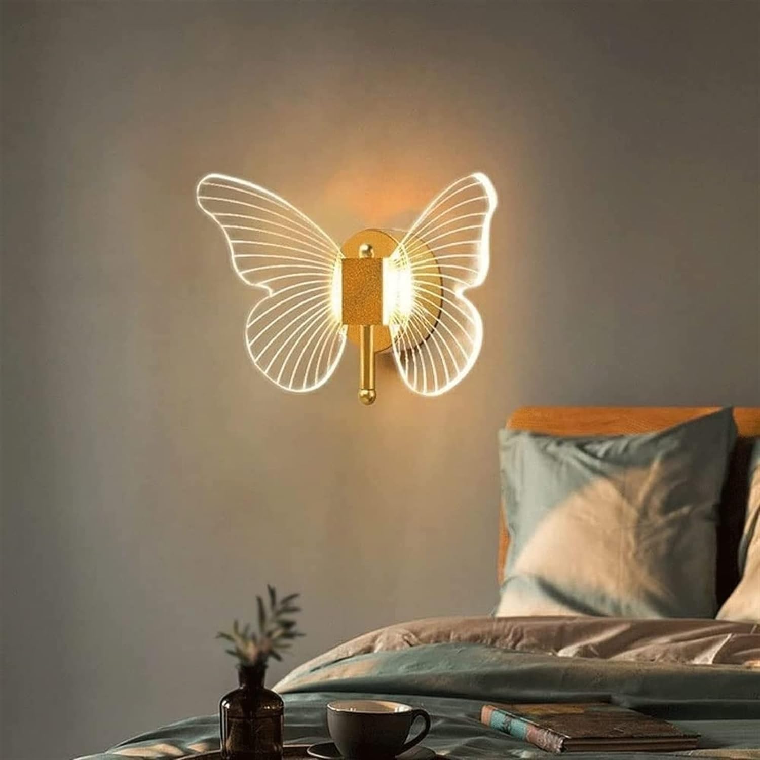 Butterfly LED Wall Light – Sleek Adjustable Lamp for Bedrooms