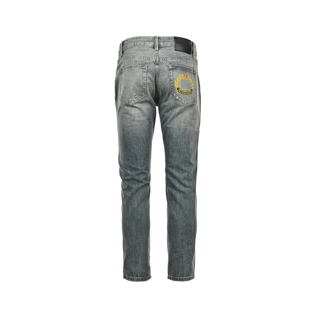 Burberry 23Fw pocket embroidered wheat ears jeans