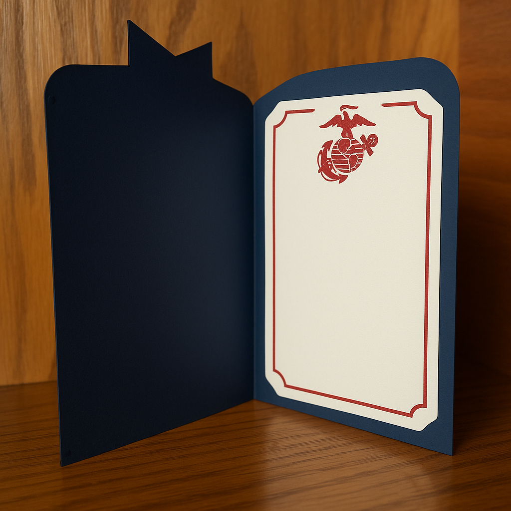 Handmade USMC 250th Anniversary Uniform Card