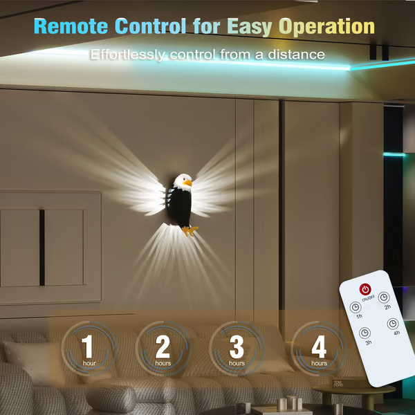 🎄🎁Christmas Pre-Sale 49% OFF🎅- Bald Eagle Wall Light with Remote Control