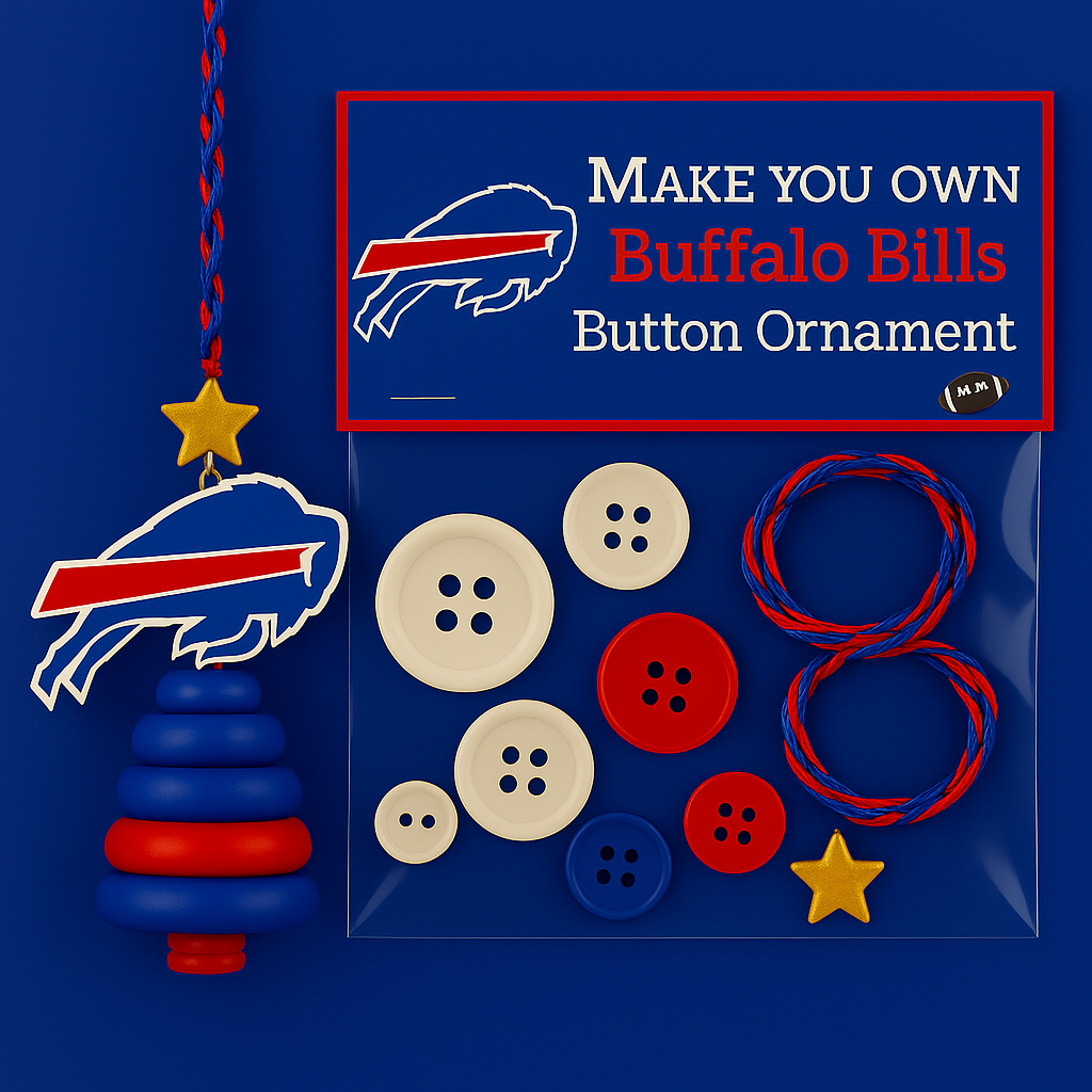 Buffalo Bills DIY Button Ornament Kits