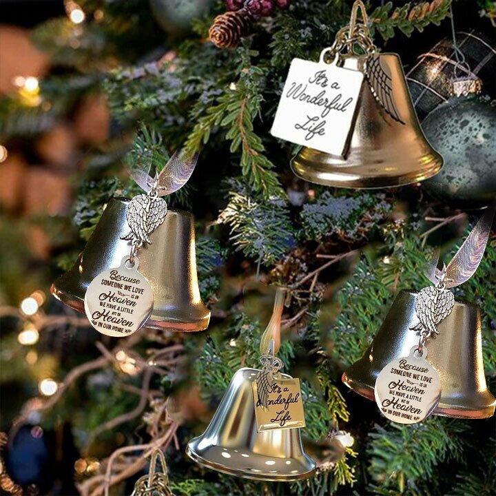 🎁Christmas Ornaments Angel Wings Bell--Memorial Christmas Gift