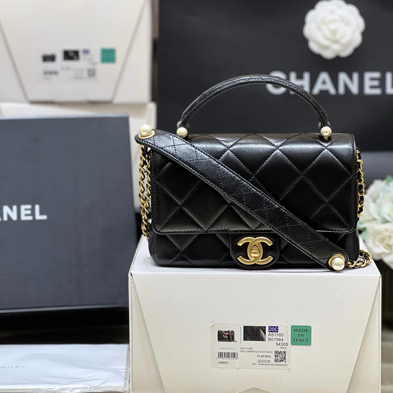 Chanel 25P Spring/Summer Preview Series Global Limited Pearl Handle Bag AS5399 00138