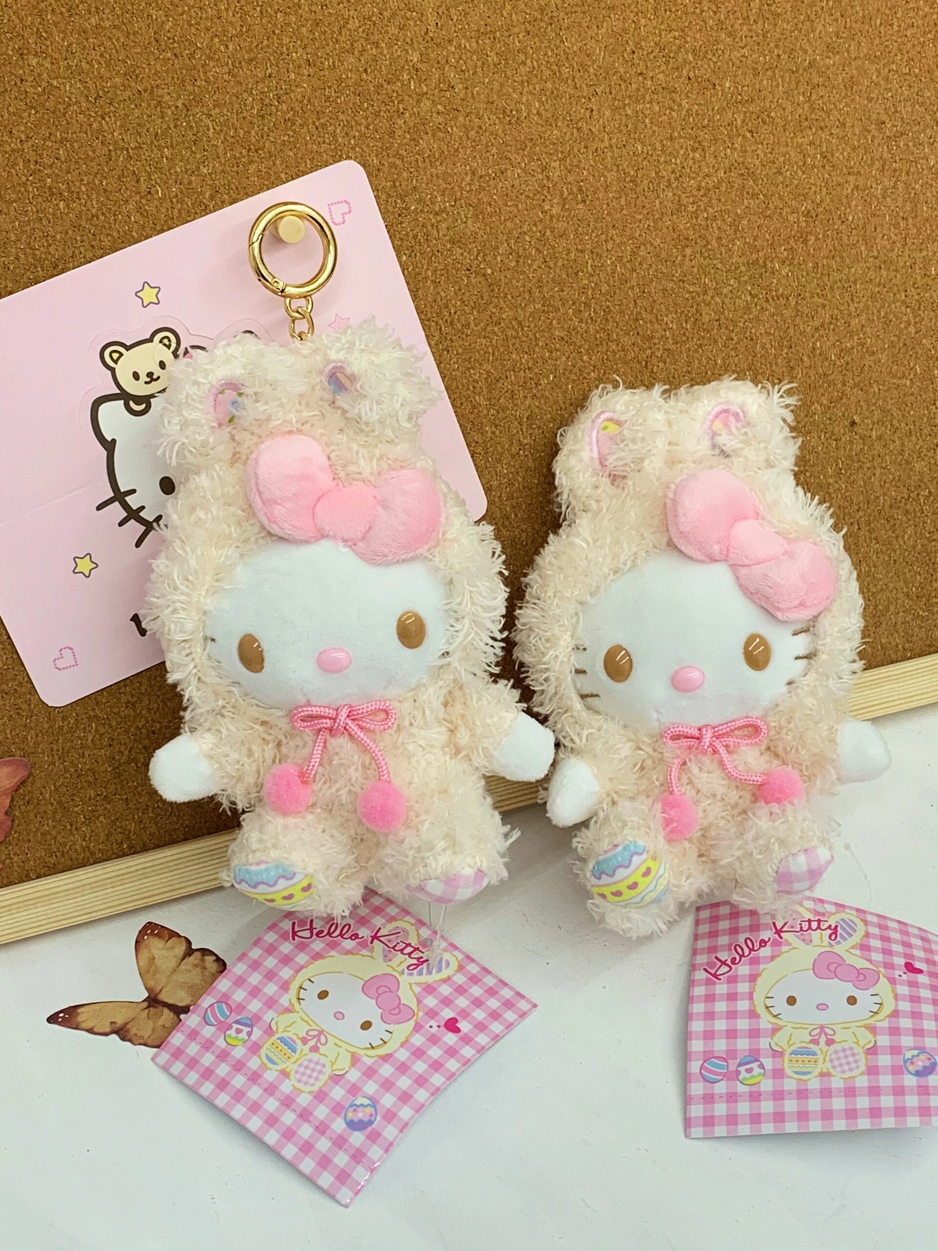 Rabbit Hellokitty Easter Bunny Kawaii  Plush Keychain