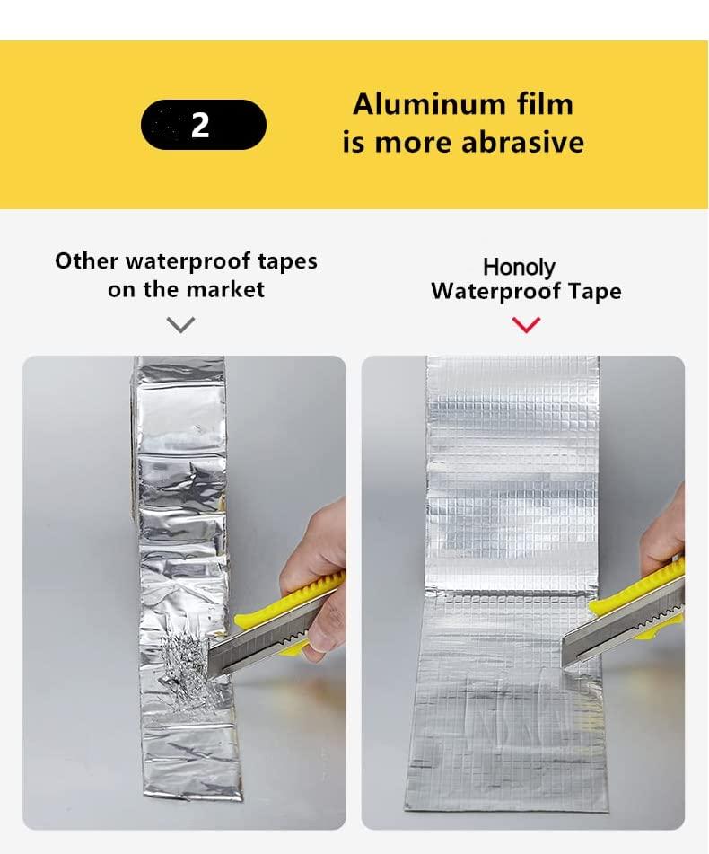 (🔥Father's Day Hot Sale-Save 50%OFF)-Professional Waterproof Butyl Rubber Tape External Aluminium Foil (5cm X 10meter)-BUY 1 GET 1 FREE