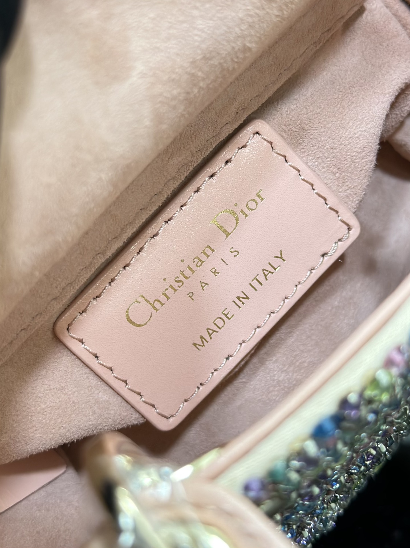 Dior Super Mini Embroidered Colorful Beads Diamond Princess Diana Bag S0856