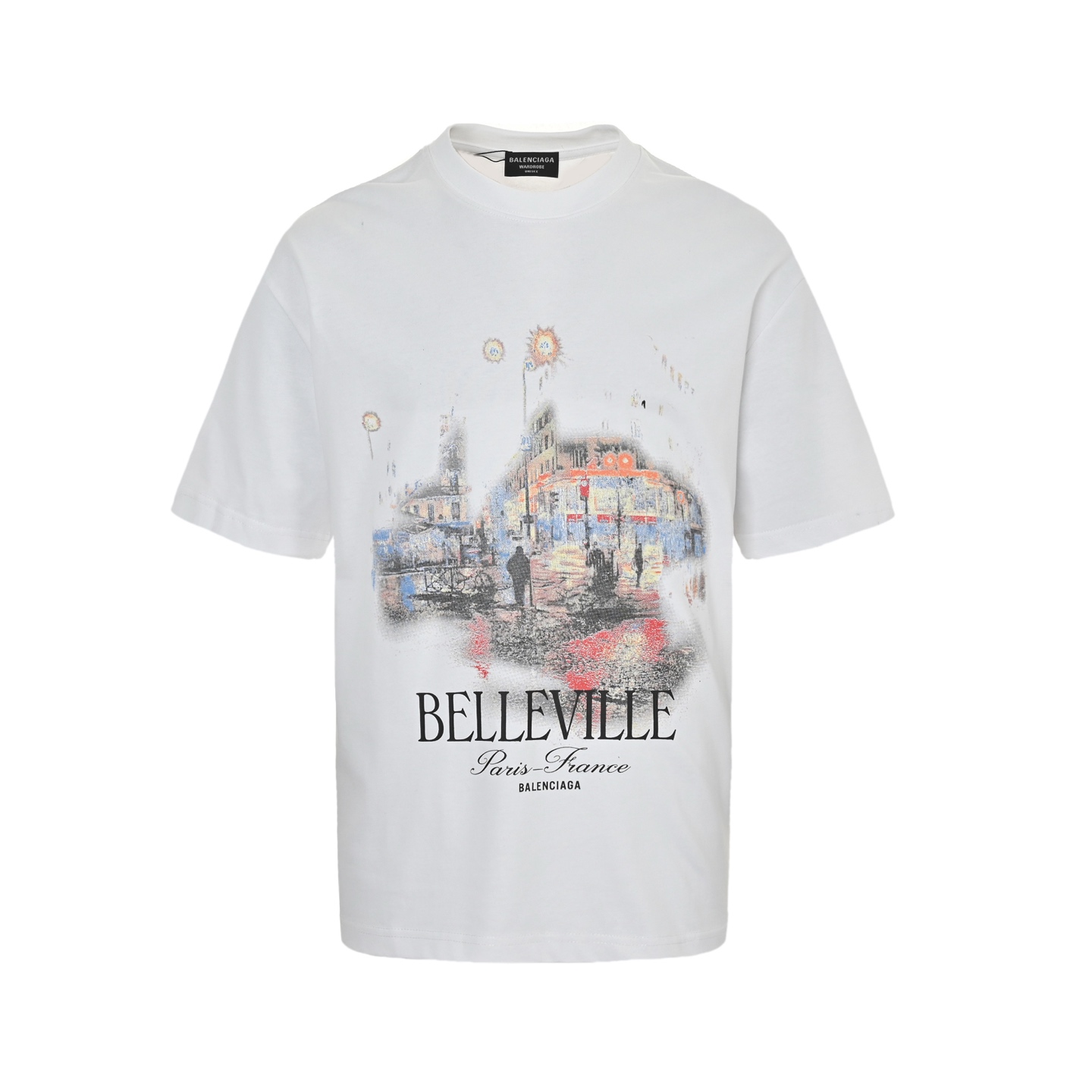 Balenciaga Night view printed short sleeves