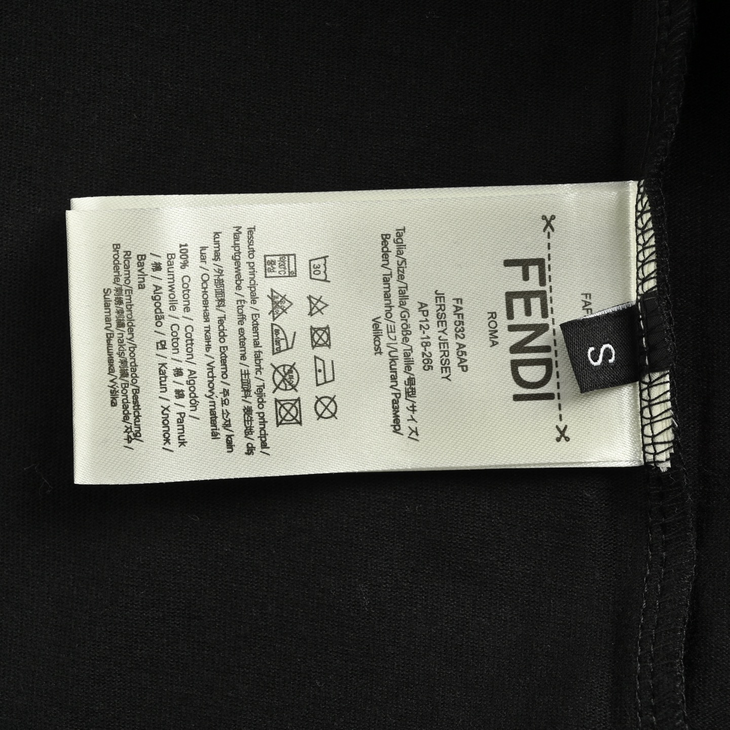 Fendi 25ss rubber logo webbing short sleeves
