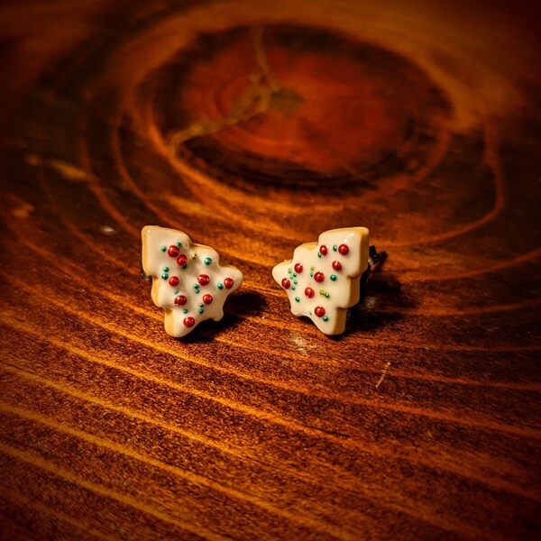 Christmas Tree Cookie Earrings