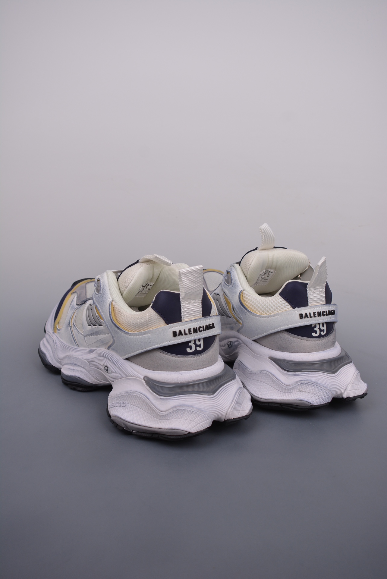 BALENCIAGA Cargo Sneaker 5XL White and Black Distressed