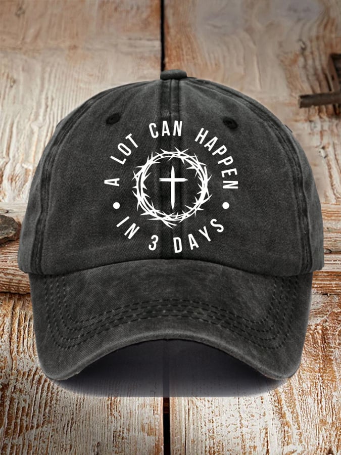 🔥Hot Sale Picks 🔥Unisex A Lot Can Happen In 3 Days Print Baseball Cap
