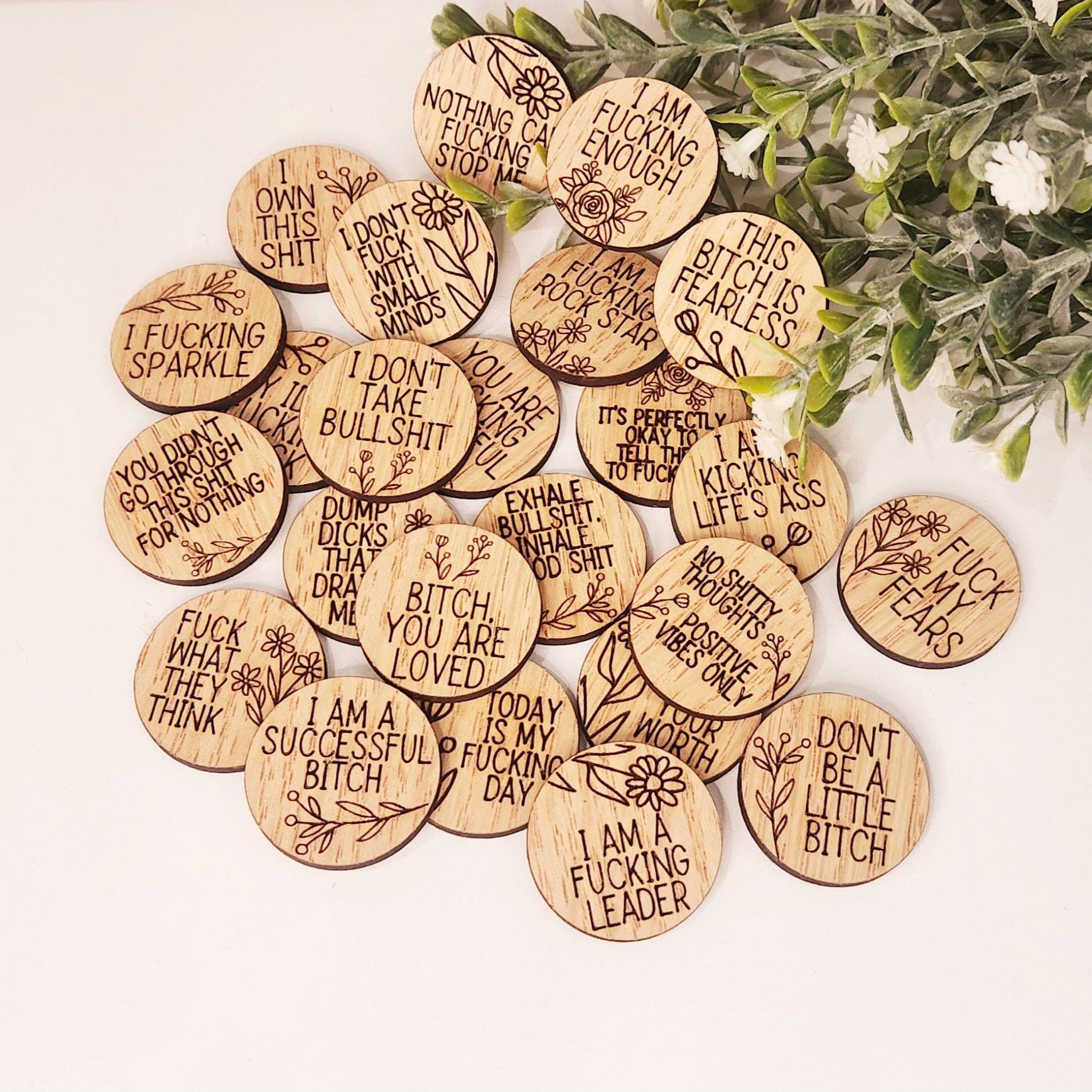 Sweary Affirmation Tokens | Funny Motivational Gift