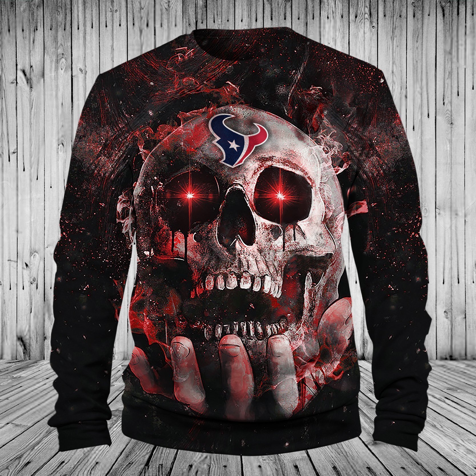 TEXANS HOODIE 3D SKULL 78