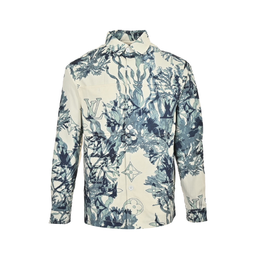 Louis Vuitton 24Fw coral and seagrass print shirt jacket