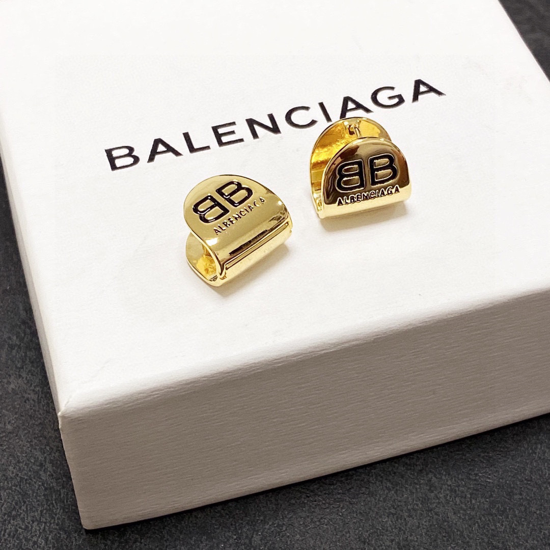 Balenciaga BB printed earrings