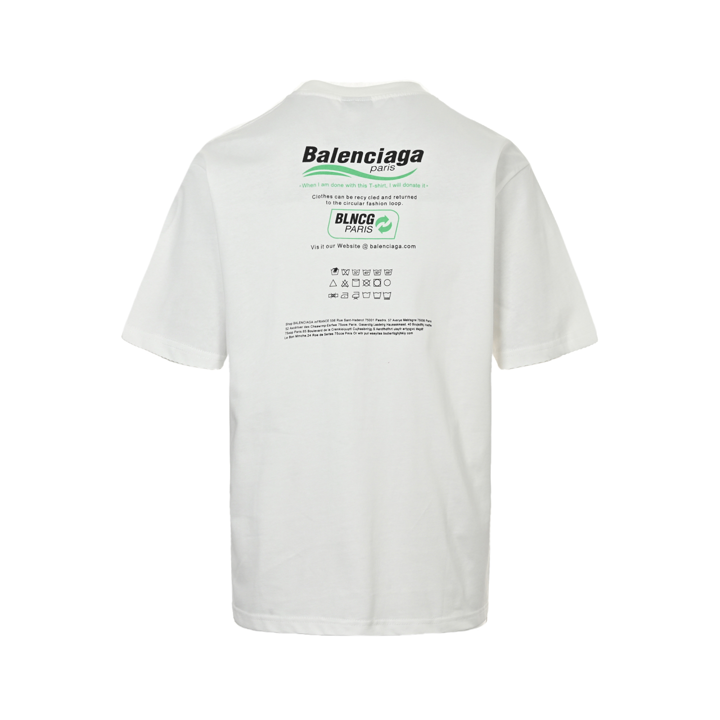 Balenciaga Eco-Friendly Limited Printed Short Sleeves