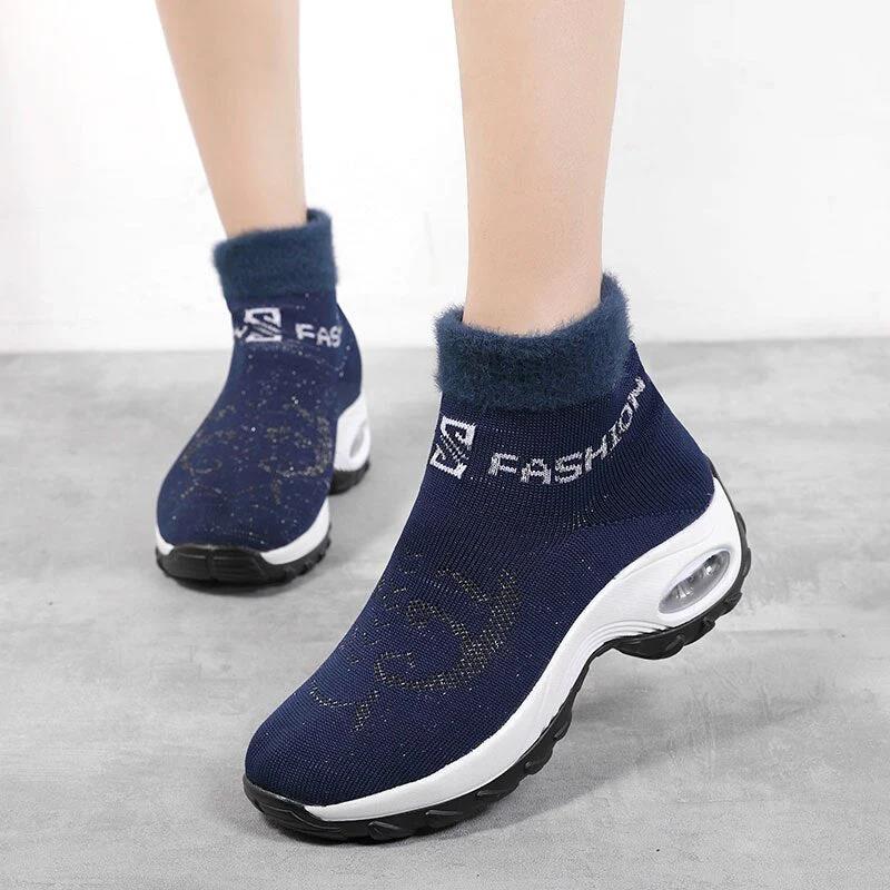 Winter Women Warm Fur Sock Boots