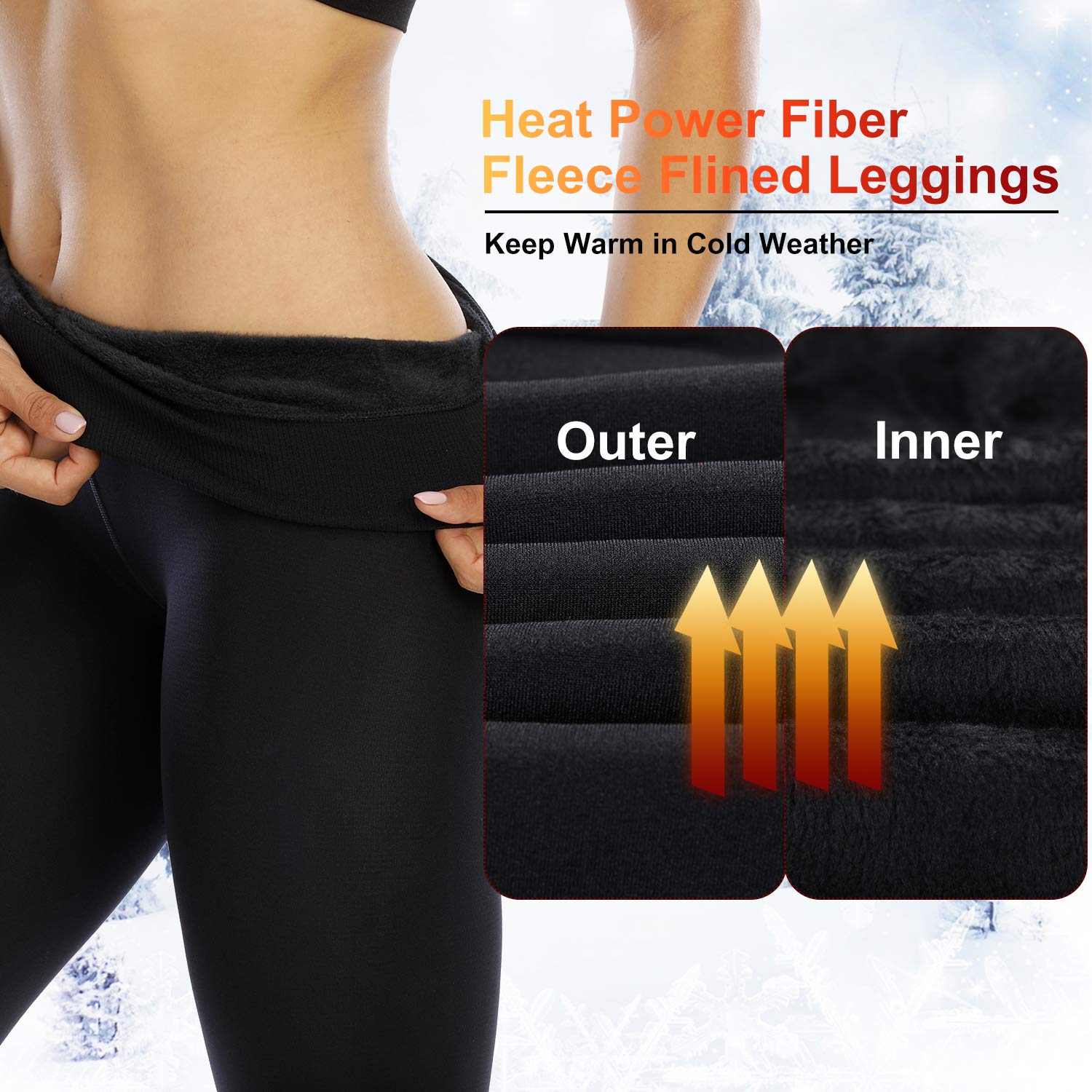 Slim Winter Leggings -❄Fleece Lined Elastic Thermal Leggings-BUY 2 FREE SHIPPING