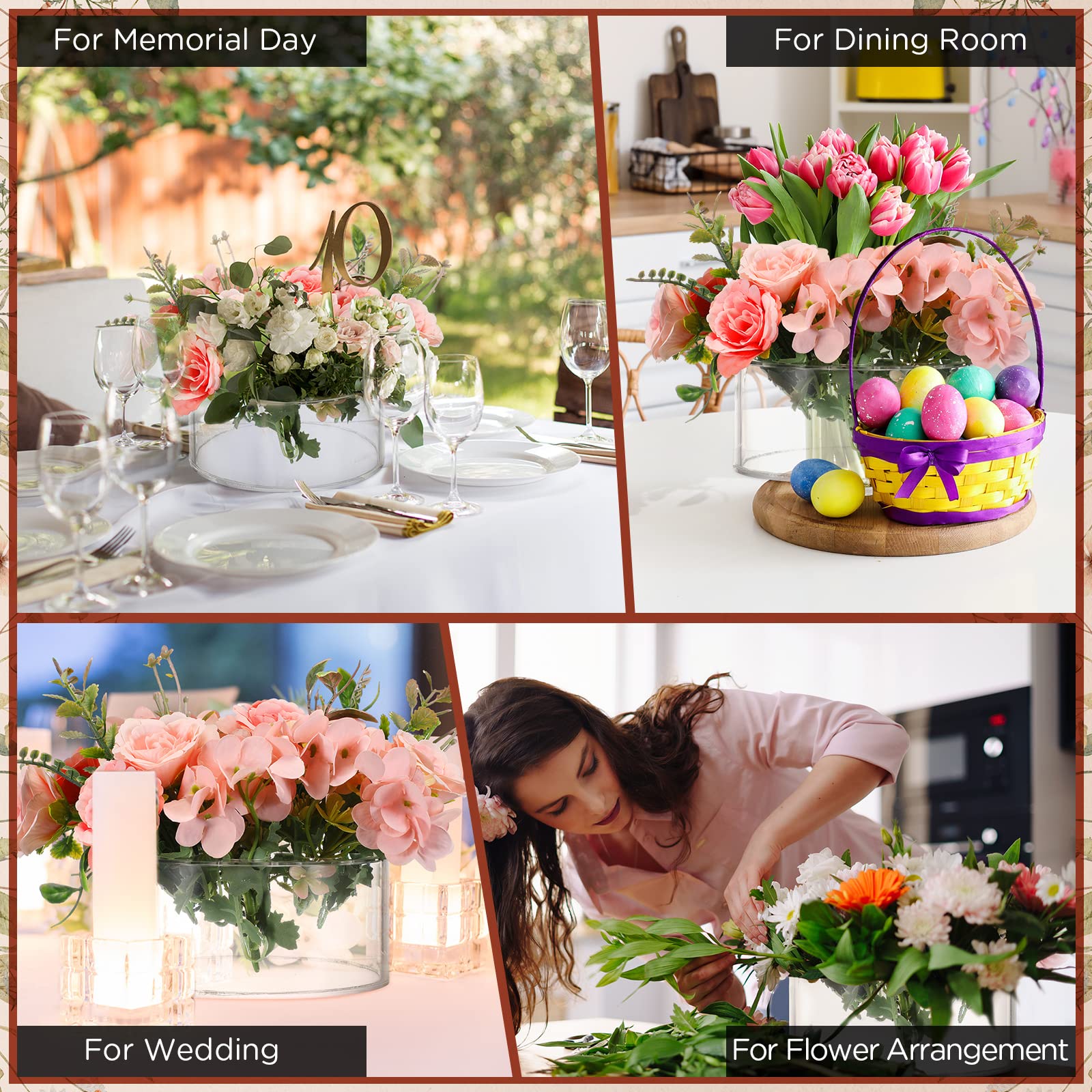 👍Last Day Promotion 60% OFF💥Circular Leak-Proof Clear Acrylic Low Vase