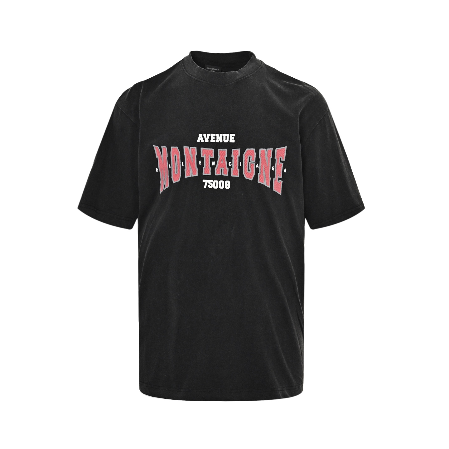 Balenciaga 24ss patch embroidered letter short sleeve