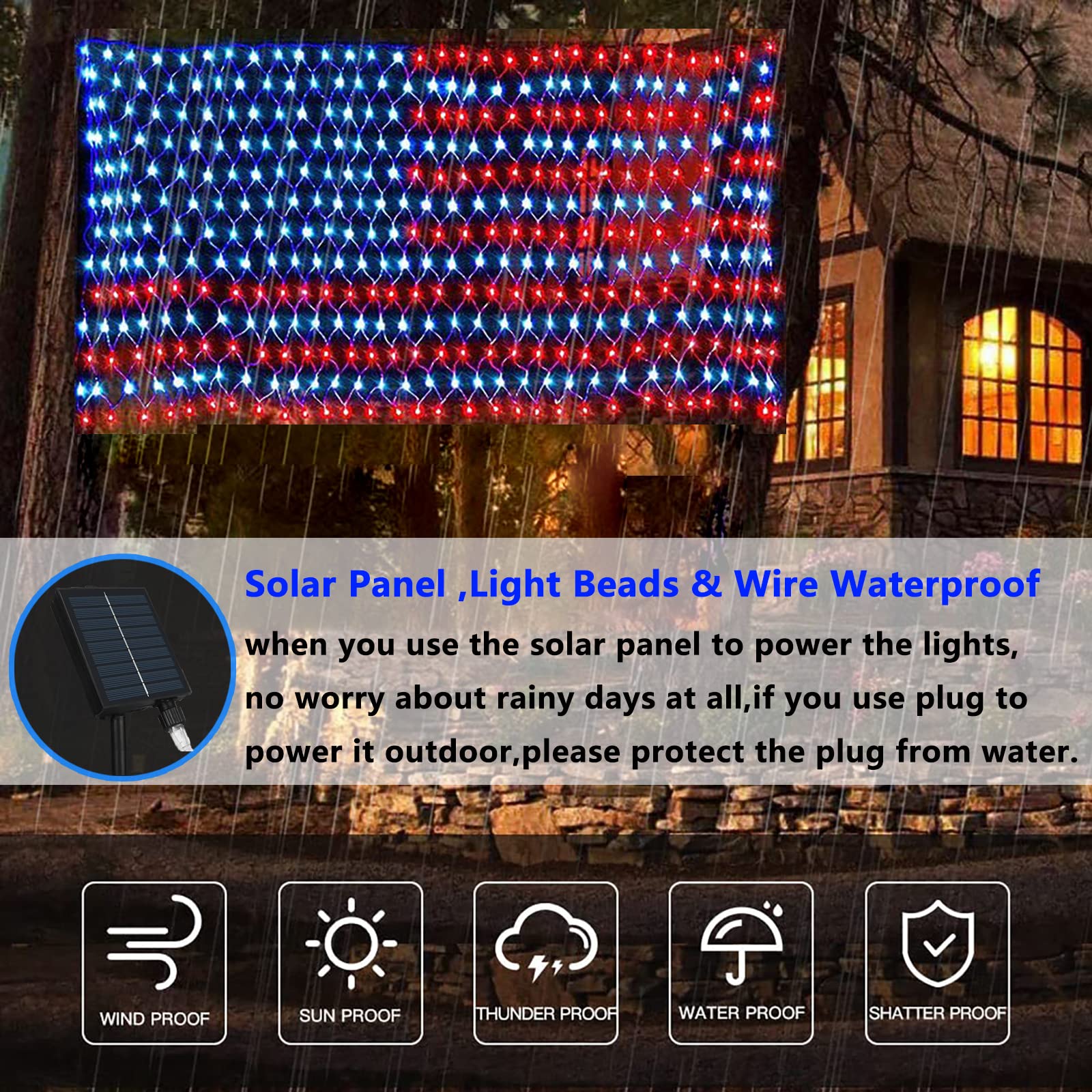 🔥Last Day 50% OFF🔥American FLAG 420 LED STRING lamp-Large American FLAG outdoor lamp