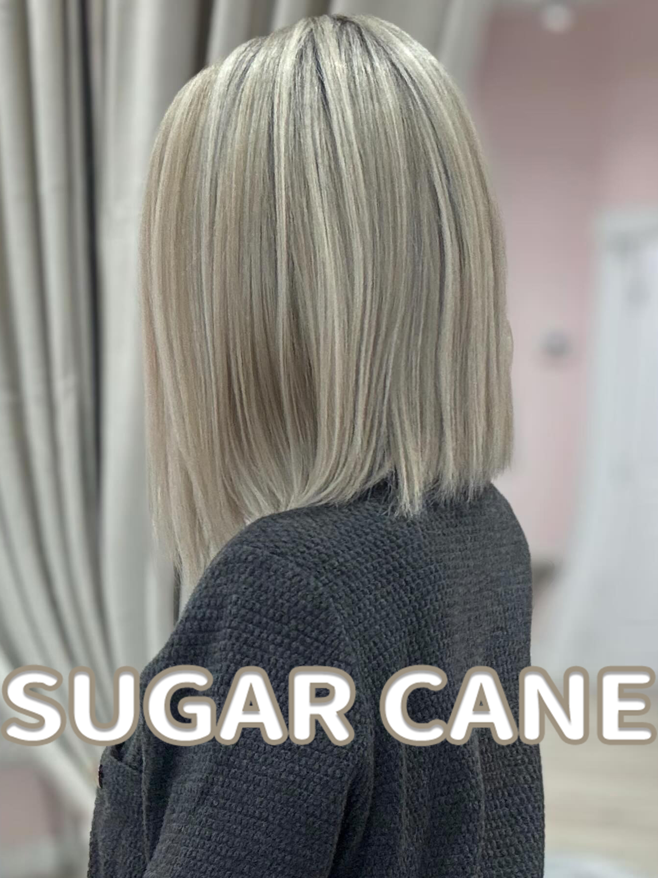 Sleek Straight Lob Wig With Middle Part