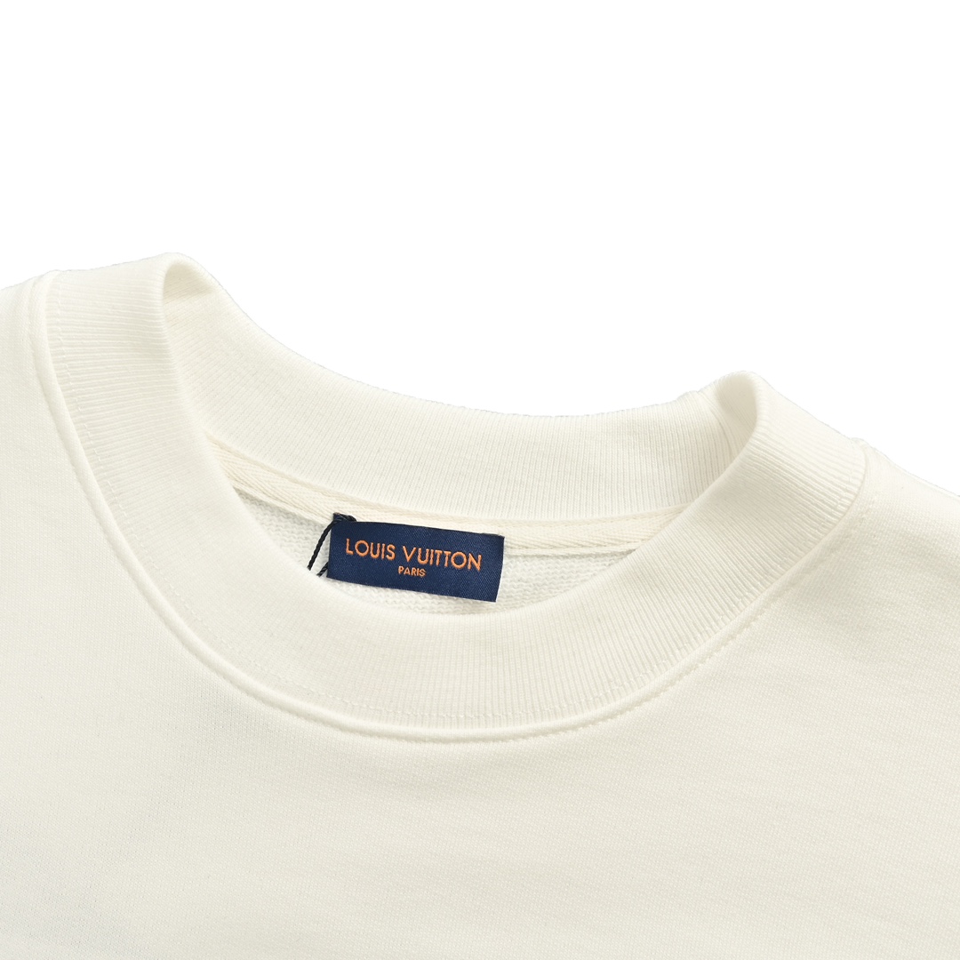 Louis Vuitton 24Fw Western Denim Heavy Embroidery Crewneck Sweatshirt