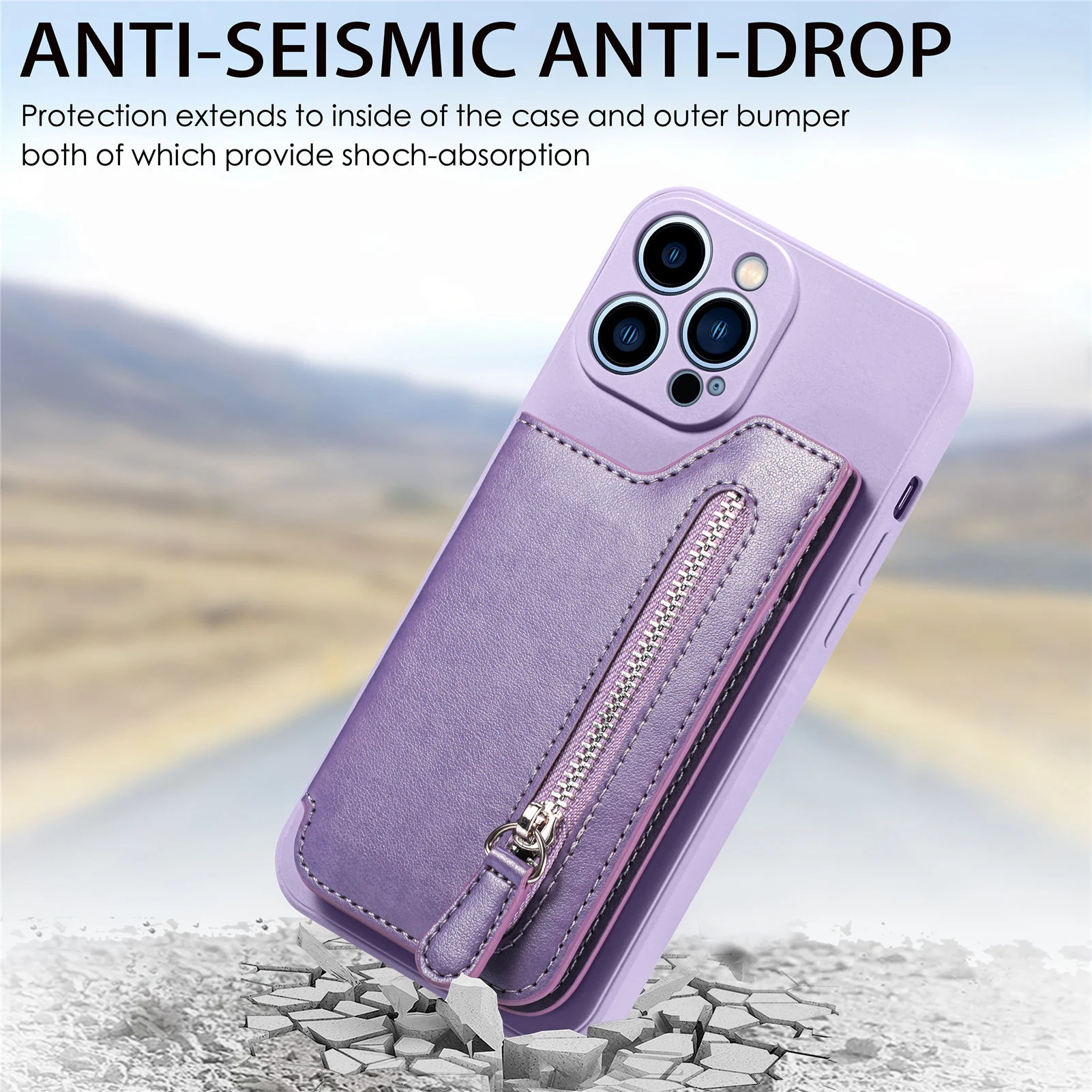 🔥Last Day Promotion-50% OFF🔥Magnetic Liquid Silicone Shell With Zipper Wallet