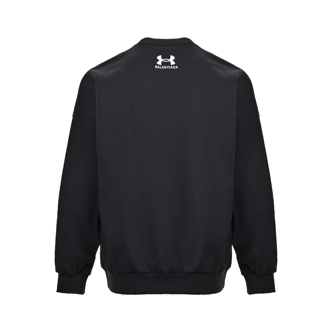 Balenciaga 24Fw Under Armour Collaboration Embroidered Logo Crew Neck Sweatshirt