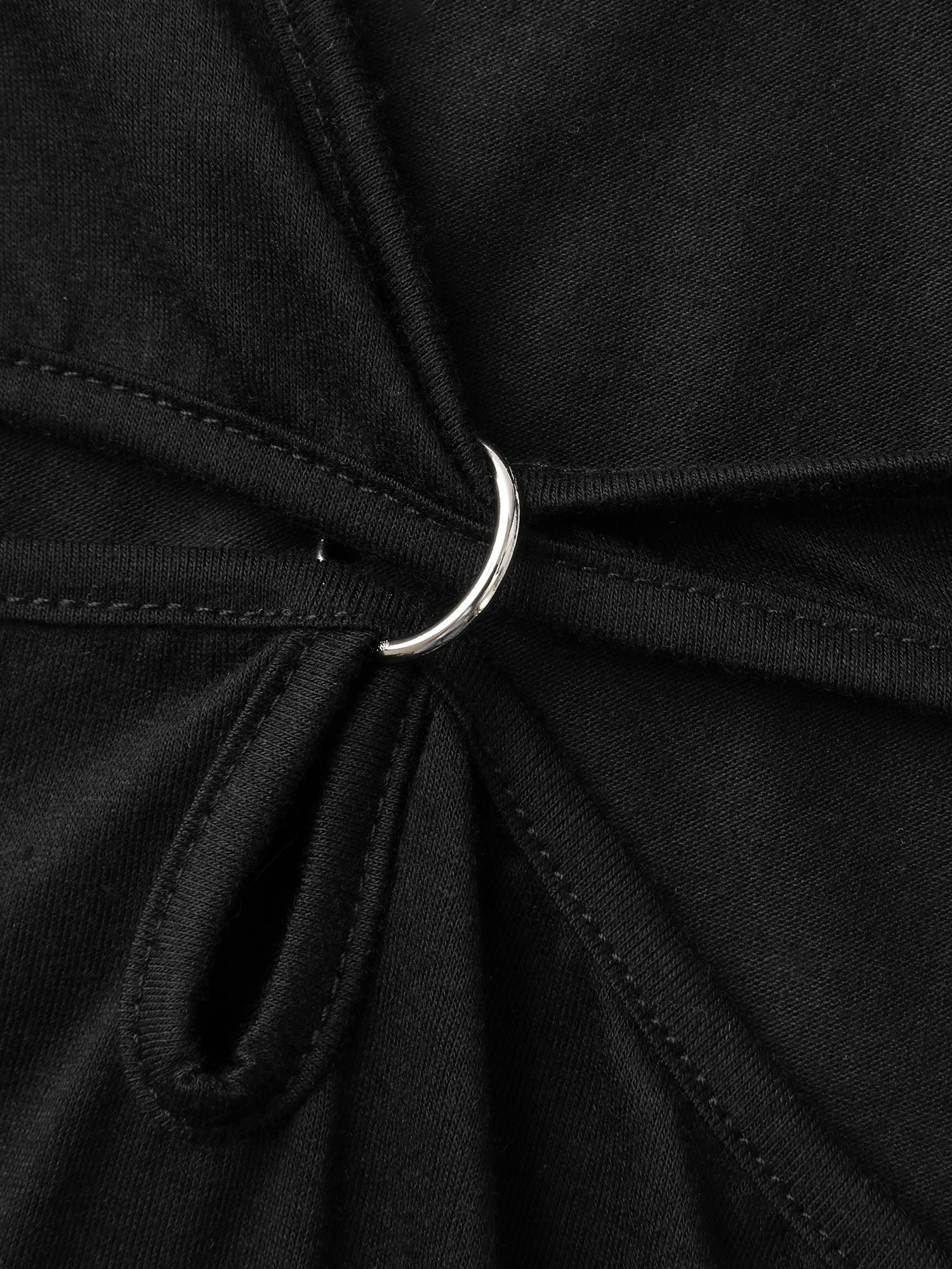 Neck Cut-Out Round Neck T-Shirt