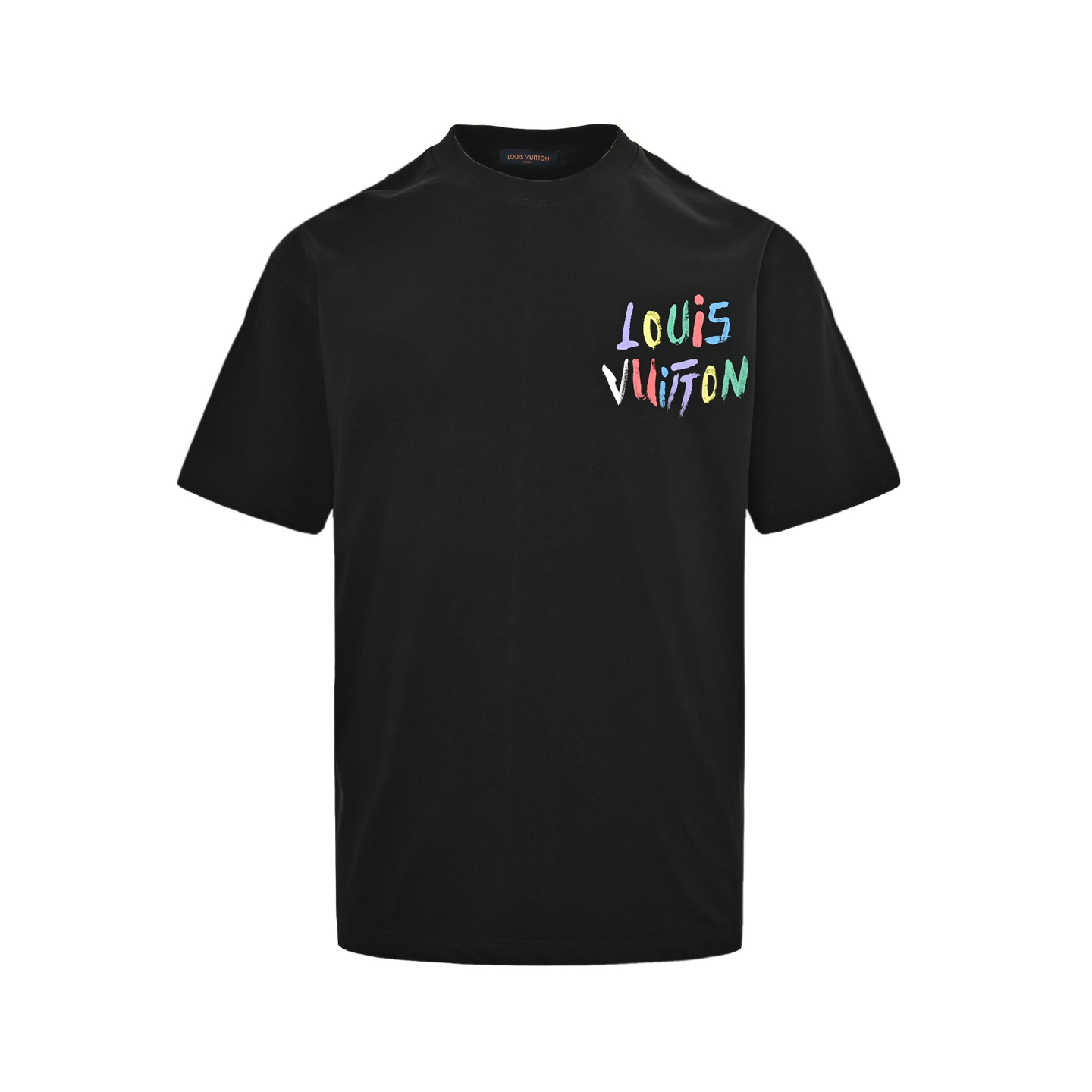 Louis Vuitton 25ss hand-painted colorful logo graffiti print short sleeve