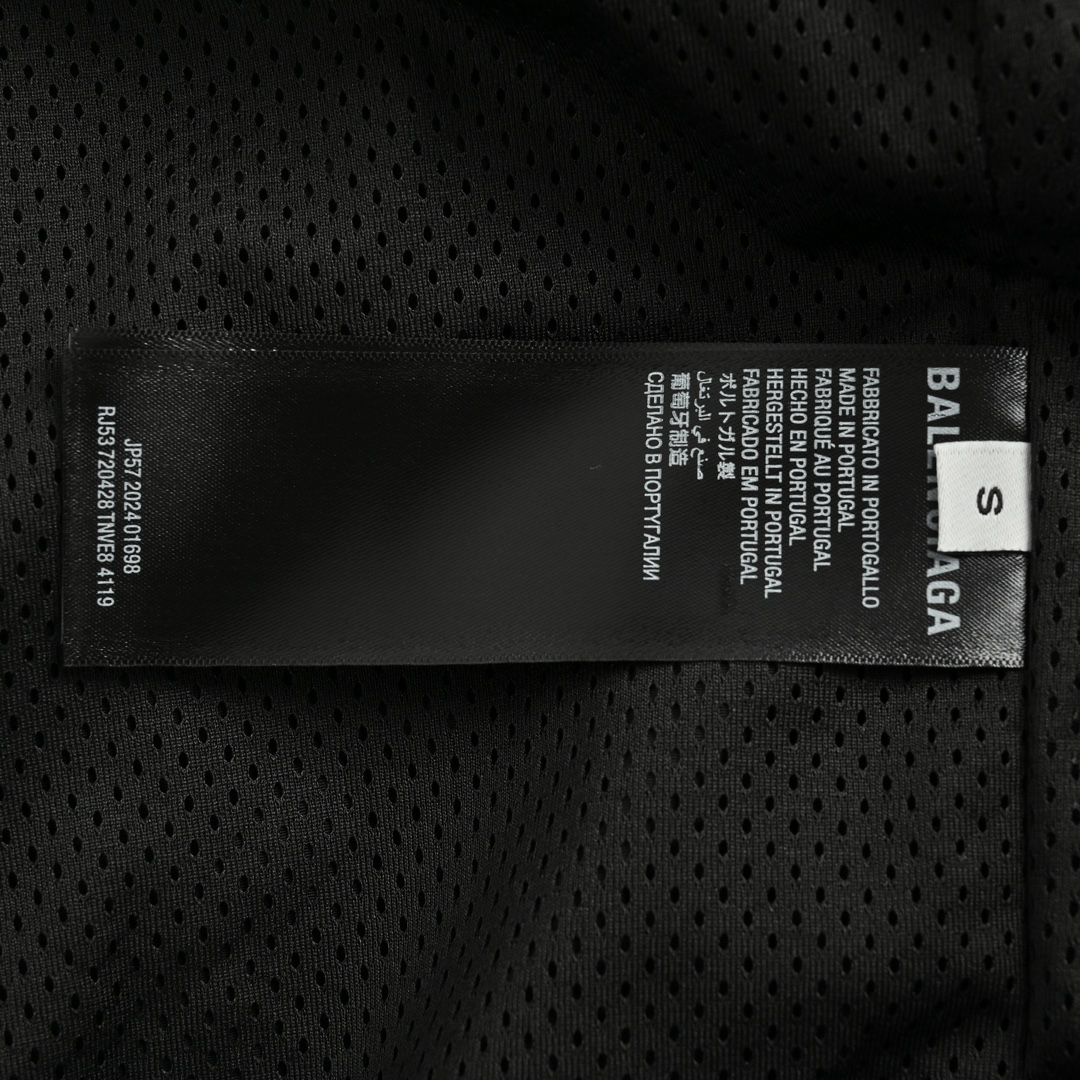 Balenciaga 24Fw circle embroidered letter logo woven windbreaker jacket