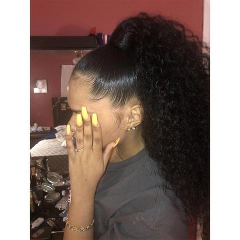 New Curly Lace Frontal Hair | Black/Brown Hair