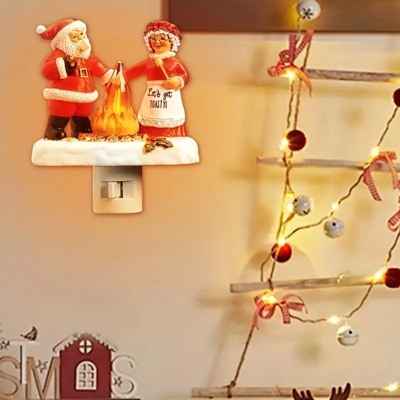 🎅🔥Christmas Santa and Mrs. Claus Campfire Nightlight-Buy 2 Packages Free Shipping